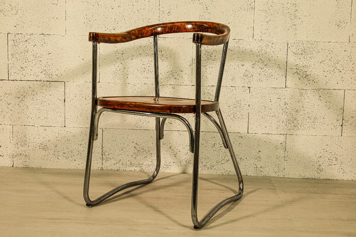 Fauteuil de bureau Baumann pour les établissements Peugeot Bauhaus Thonet Breuer automobilia