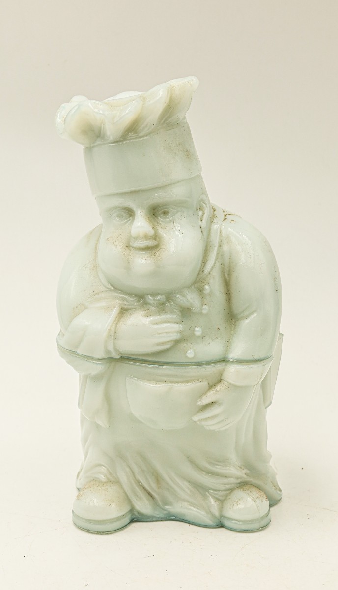 Vintage Portieux Opaline Glass Sugar Bowl