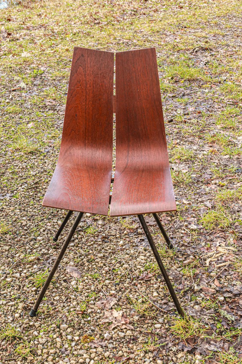 Pair Of Vintage Hans Bellmann 1000 Series Designer Chairs -photo-3