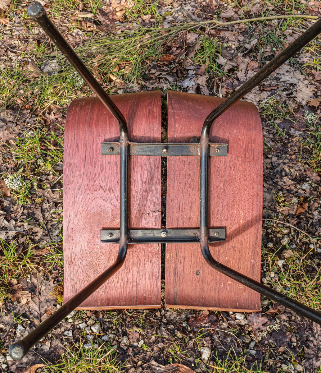 Pair Of Vintage Hans Bellmann 1000 Series Designer Chairs -photo-5