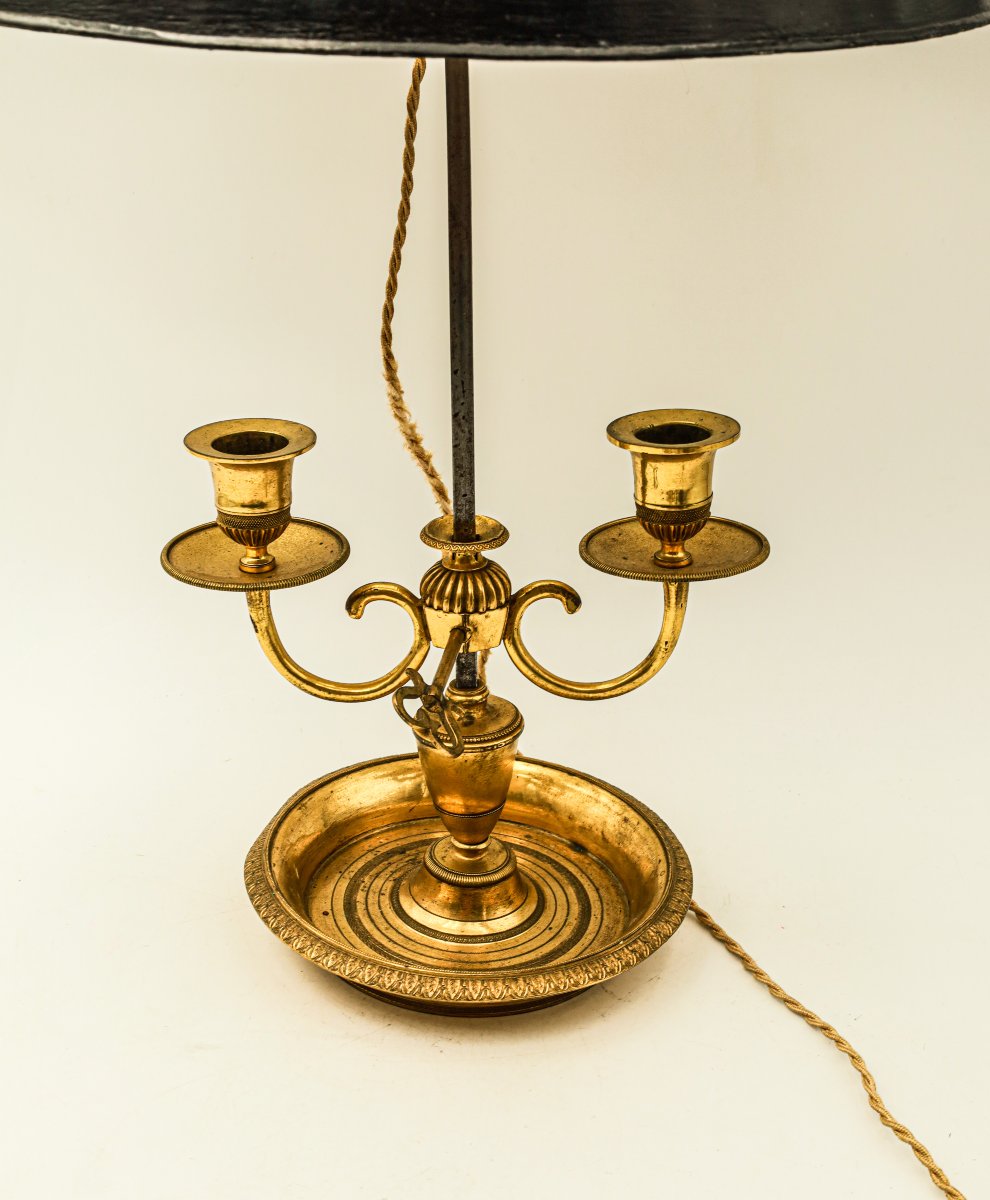 lampe bouillote en bronze Louis XVI Directoire -photo-2