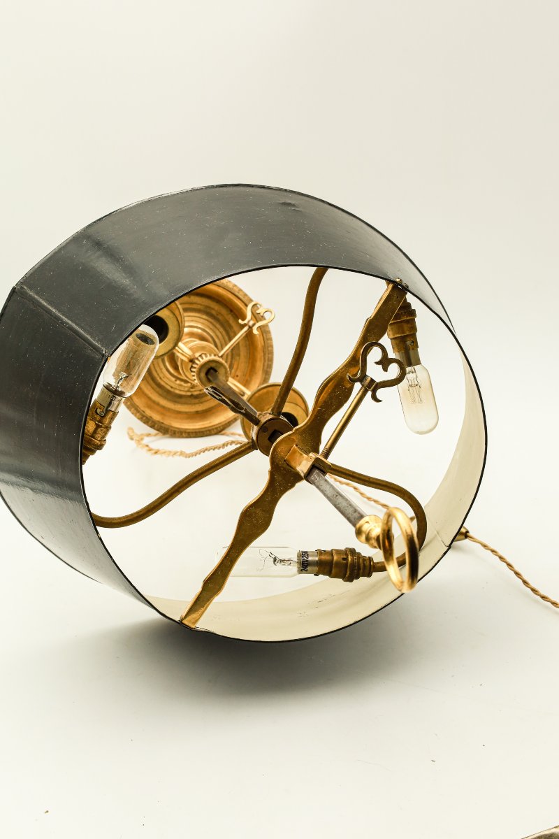 lampe bouillote en bronze Louis XVI Directoire -photo-4