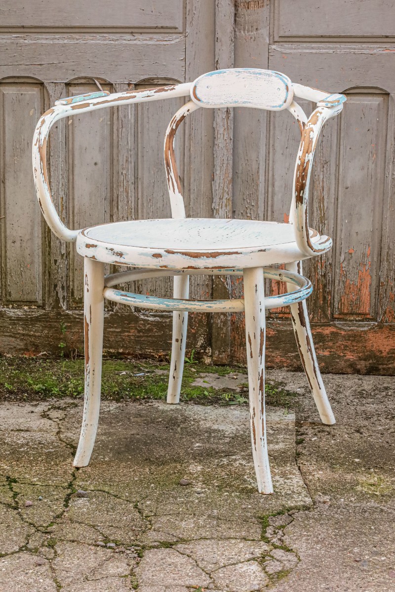 Rare fauteuil bois courbé Thonet Le Corbusier vintage Art Nouveau