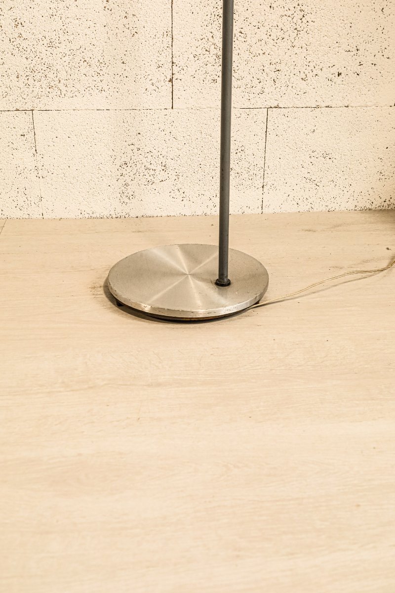 Brushed Metal Floor Lamp From The 1970s, Vintage Scandinavian Design By Jo Hammerborg For Fog And Morup -photo-4