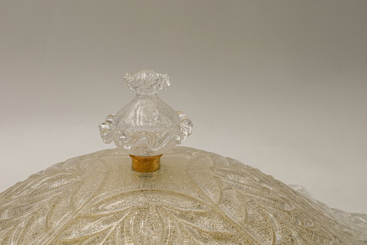 Impressive Murano Glass Chandelier Ceiling Light By Sylcom Vintage-photo-3