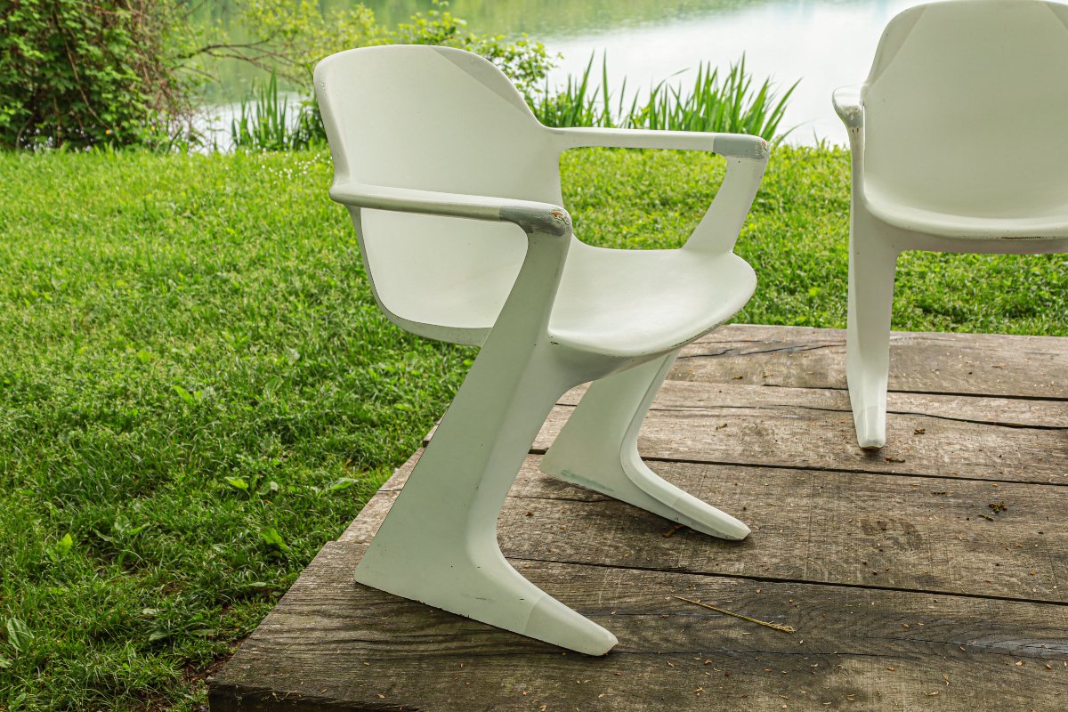 Set Of 4 Kangaroo Armchairs Designed By Ernst Moeckl, 1968 Vintage Design-photo-1