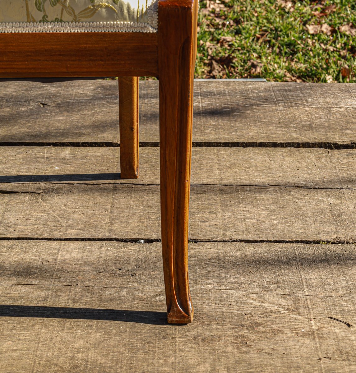 Art Nouveau Walnut Bench, Nancy School, Camille Gauthier -photo-1