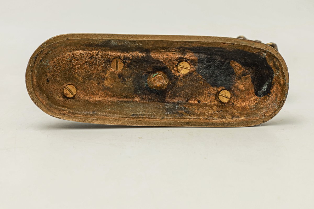 Statue sculpture en bronze animalier vache -photo-4