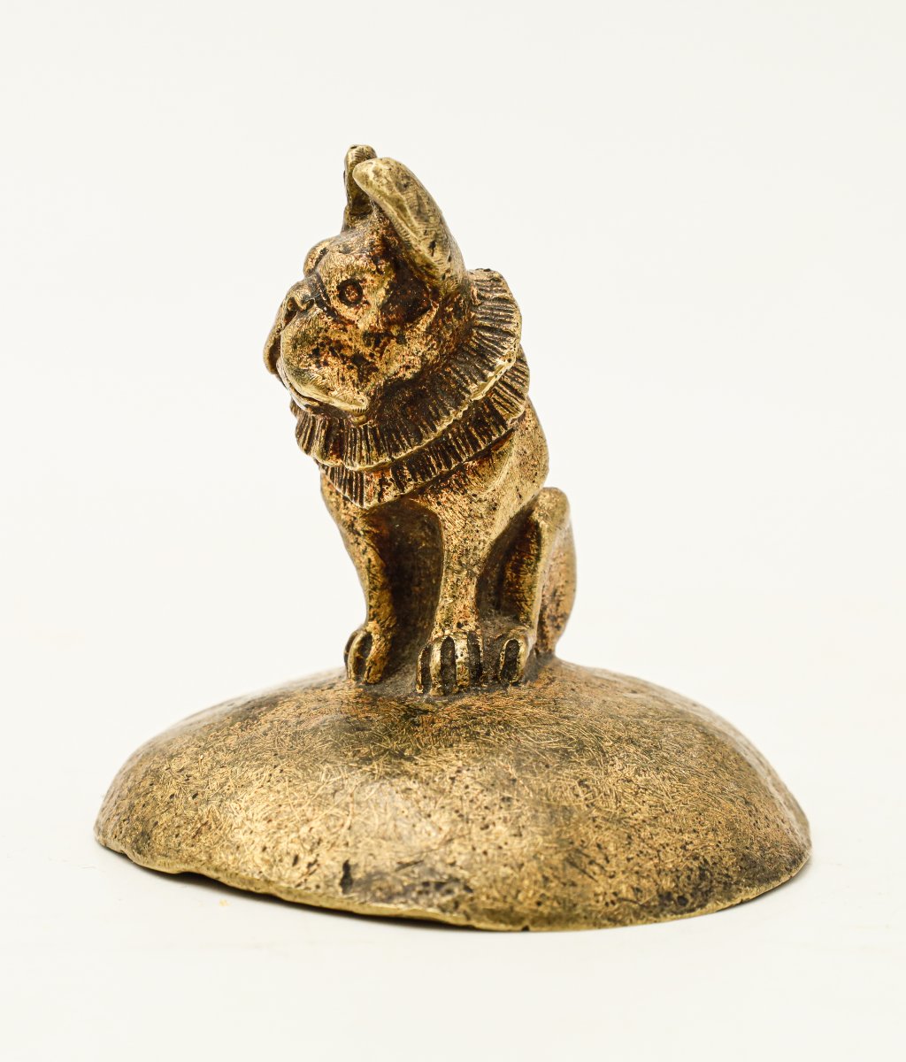 Bronze Sculpture Of A French Bulldog-photo-3