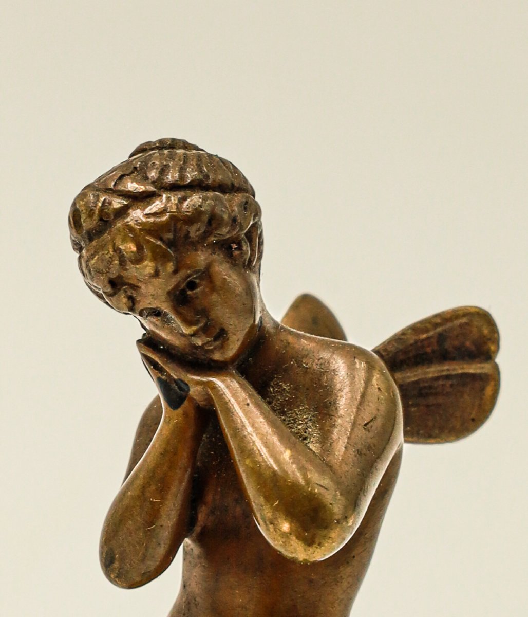 Bronze Seal Depicting A Nude Nymph, 19th Century-photo-3