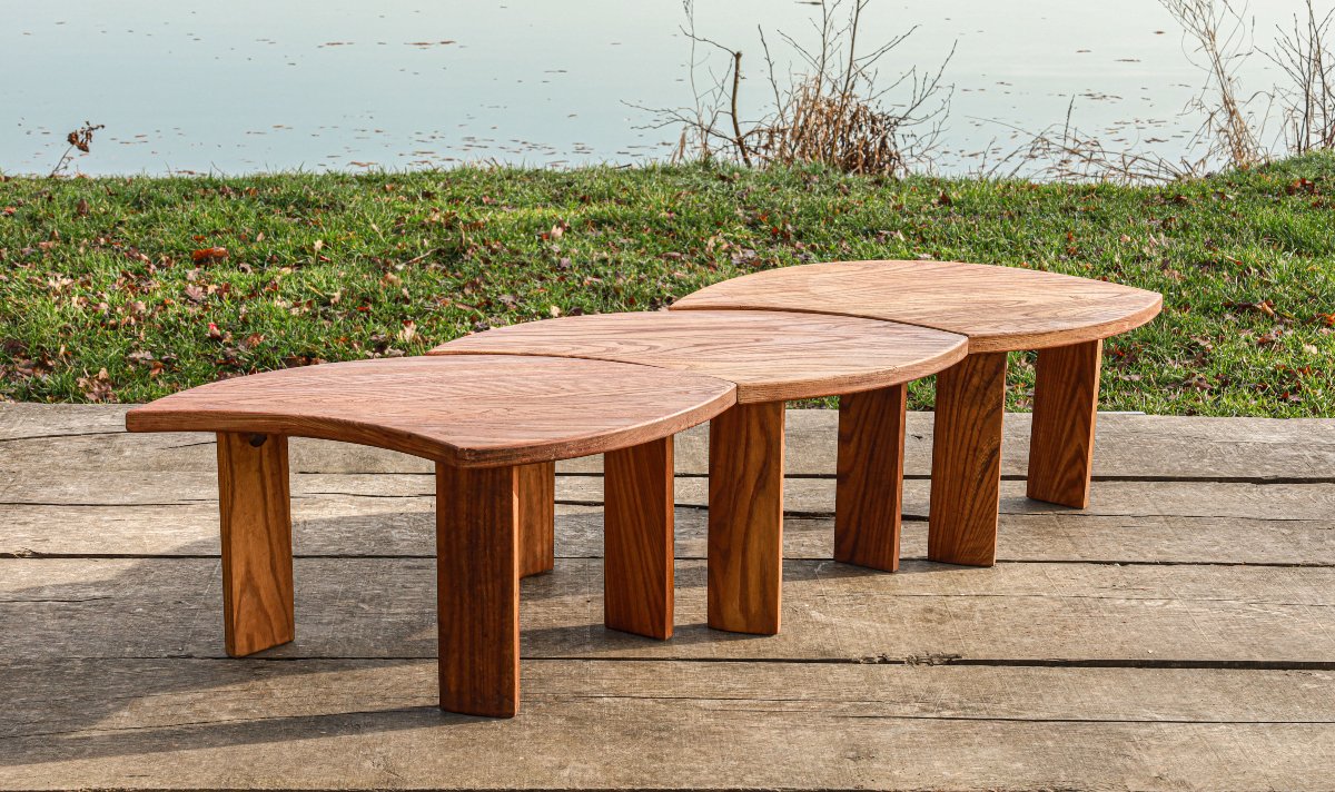 Seltz Petals Model Coffee Tables, Elm, Seltz House-photo-2
