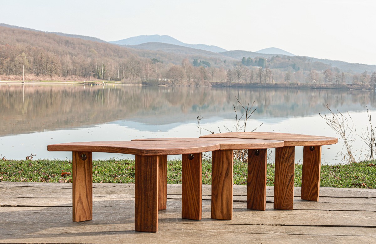 Seltz Petals Model Coffee Tables, Elm, Seltz House