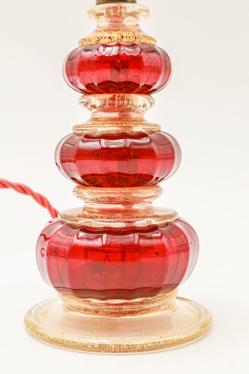 Murano Glass Lamp Base, Italy, Early 20th Century -photo-4