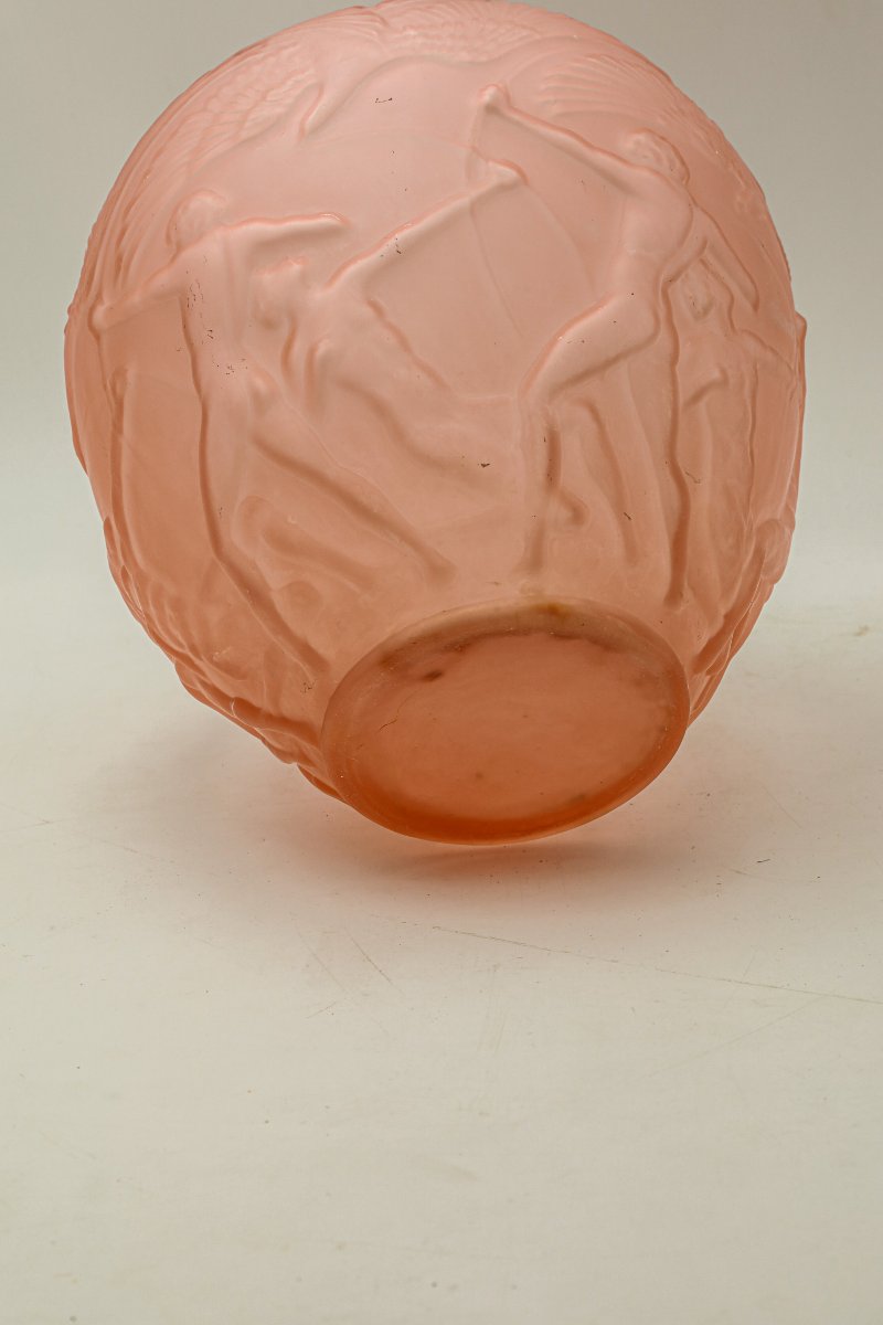 Art Deco Molded Glass Vase -photo-1