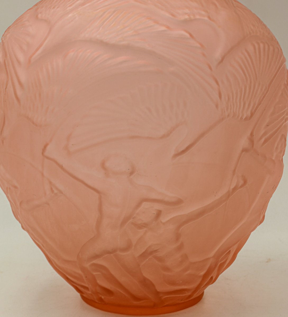 Art Deco Molded Glass Vase -photo-2