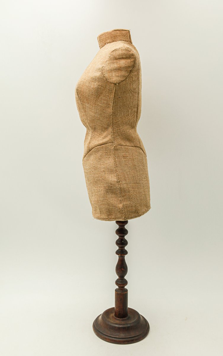 Antique Napoleon III Dressmaker's Mannequin Bust-photo-4