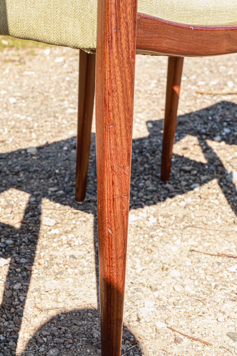 Série de chaises design scandinave teck années 60 70-photo-6