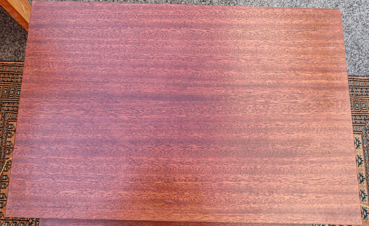 Série de tables gigognes en acajou style Directoire -photo-2