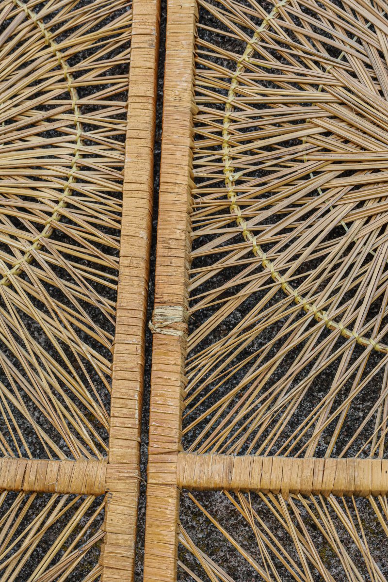 Paravent Sunburst en rotin Design Rohe Noodwolde années 60-photo-2