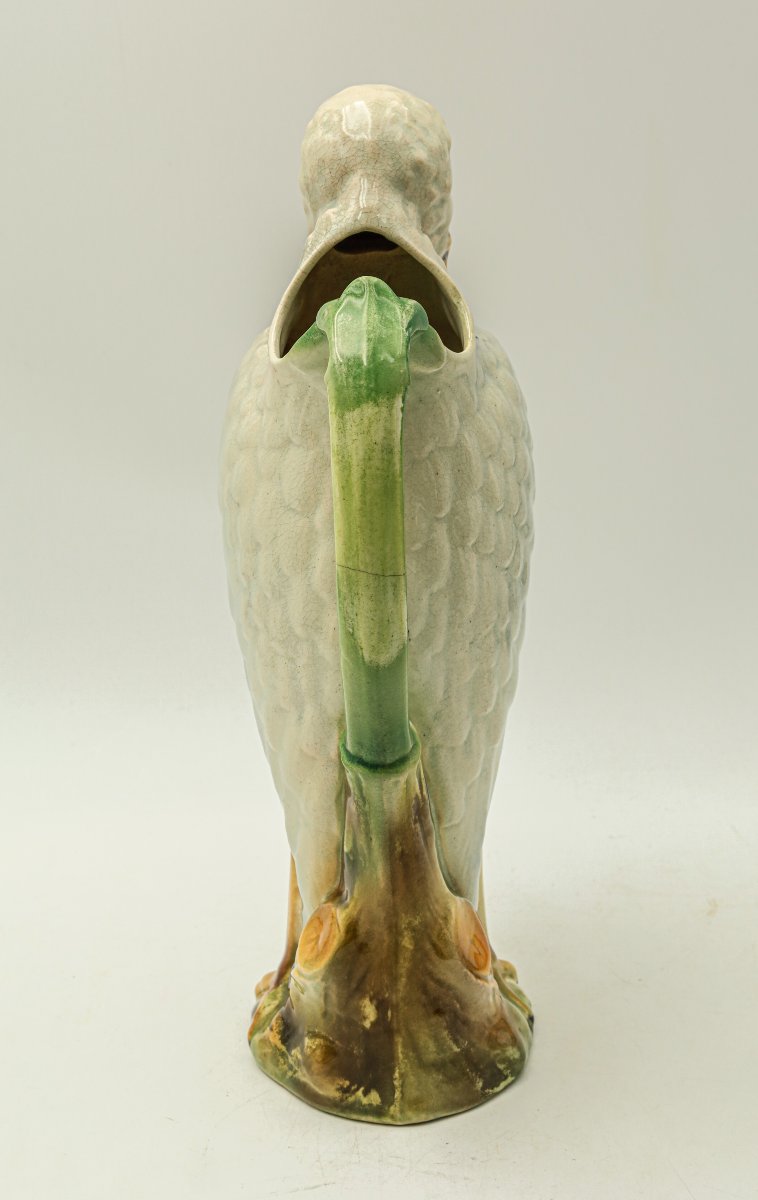 Pichet barbotine absinthe marabout saint Clément 451-photo-4