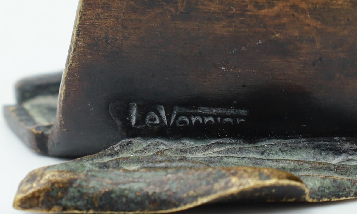 Presse papier en bronze Max Le Verrier Bicorne de Napoléon Bonaparte-photo-2