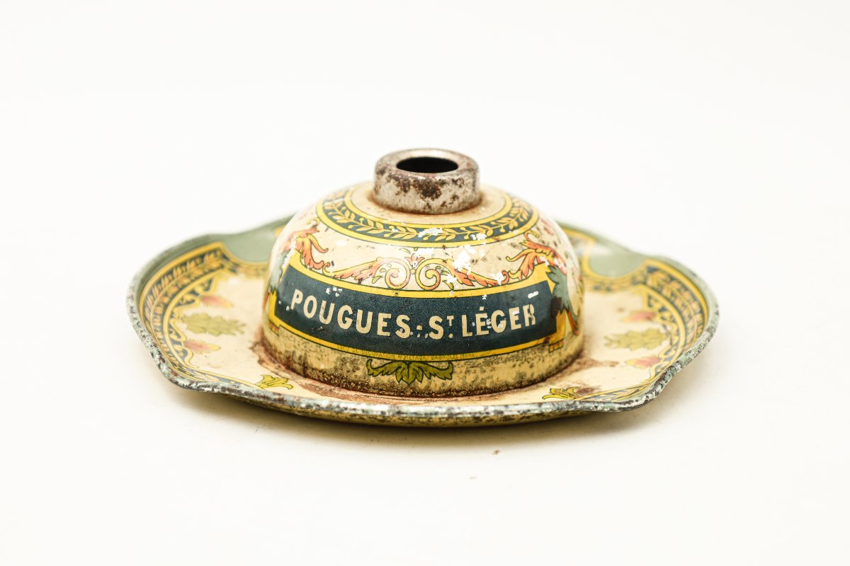 Encrier en tôle lithographiée Pougues Saint Léger Carabana purgative publicité pub-photo-3