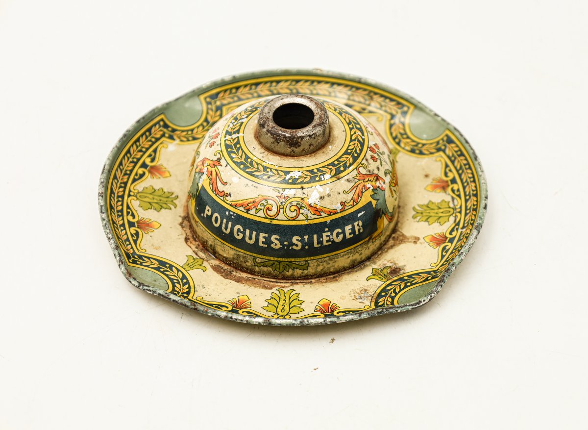 Encrier en tôle lithographiée Pougues Saint Léger Carabana purgative publicité pub-photo-4