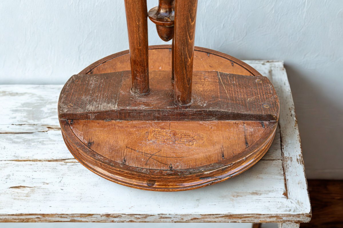 Sellette porte plante et fleurs en bois courbé modèle 242 Baumann Art Nouveau-photo-6