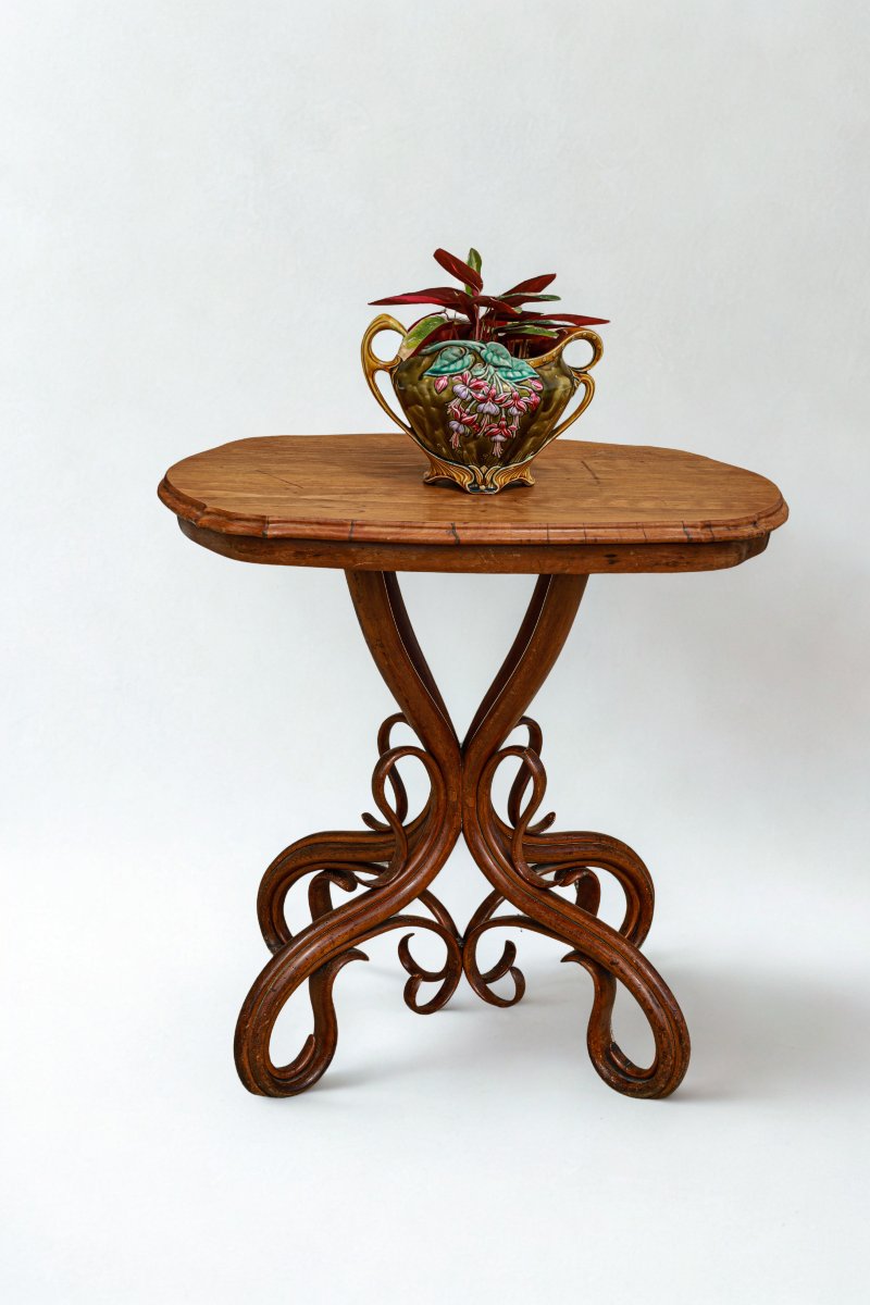 Michael Thonet Austria Bentwood Side Table Model Number 1 Vintage-photo-2