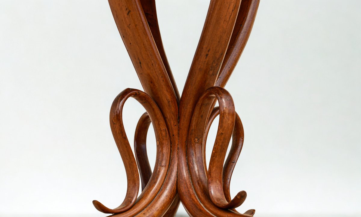 Michael Thonet Austria Bentwood Side Table Model Number 1 Vintage-photo-6