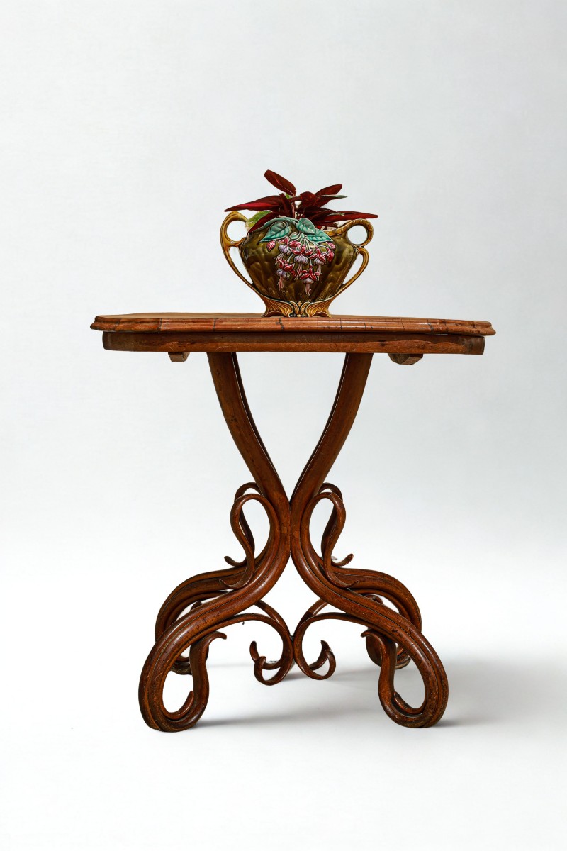 Michael Thonet Austria Bentwood Side Table Model Number 1 Vintage