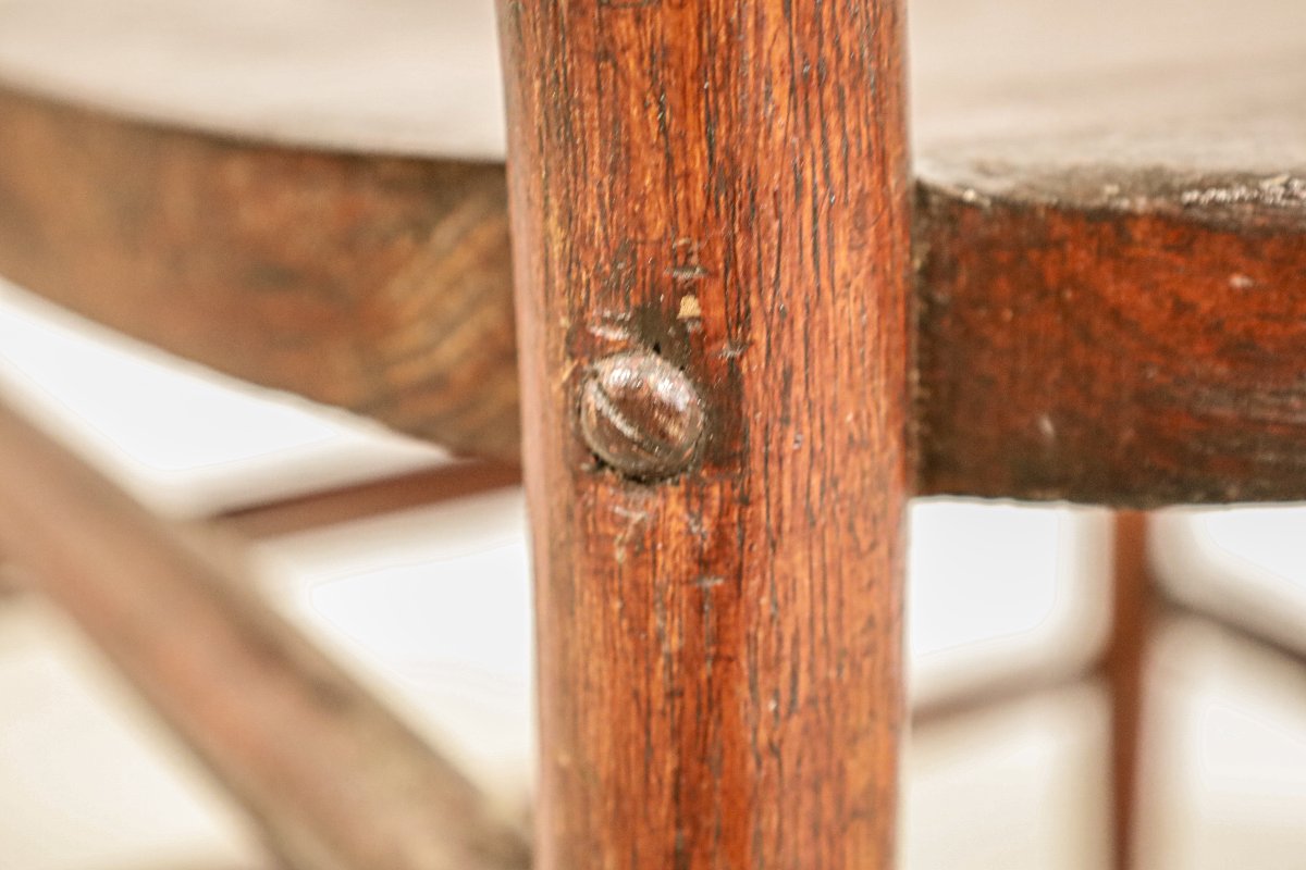 Art And Craft Brutalist Oak Armchair-photo-4