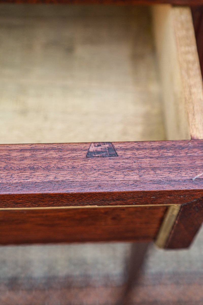 Small Louis XVI Style Mahogany Coffee Table Or Bedside Table-photo-3