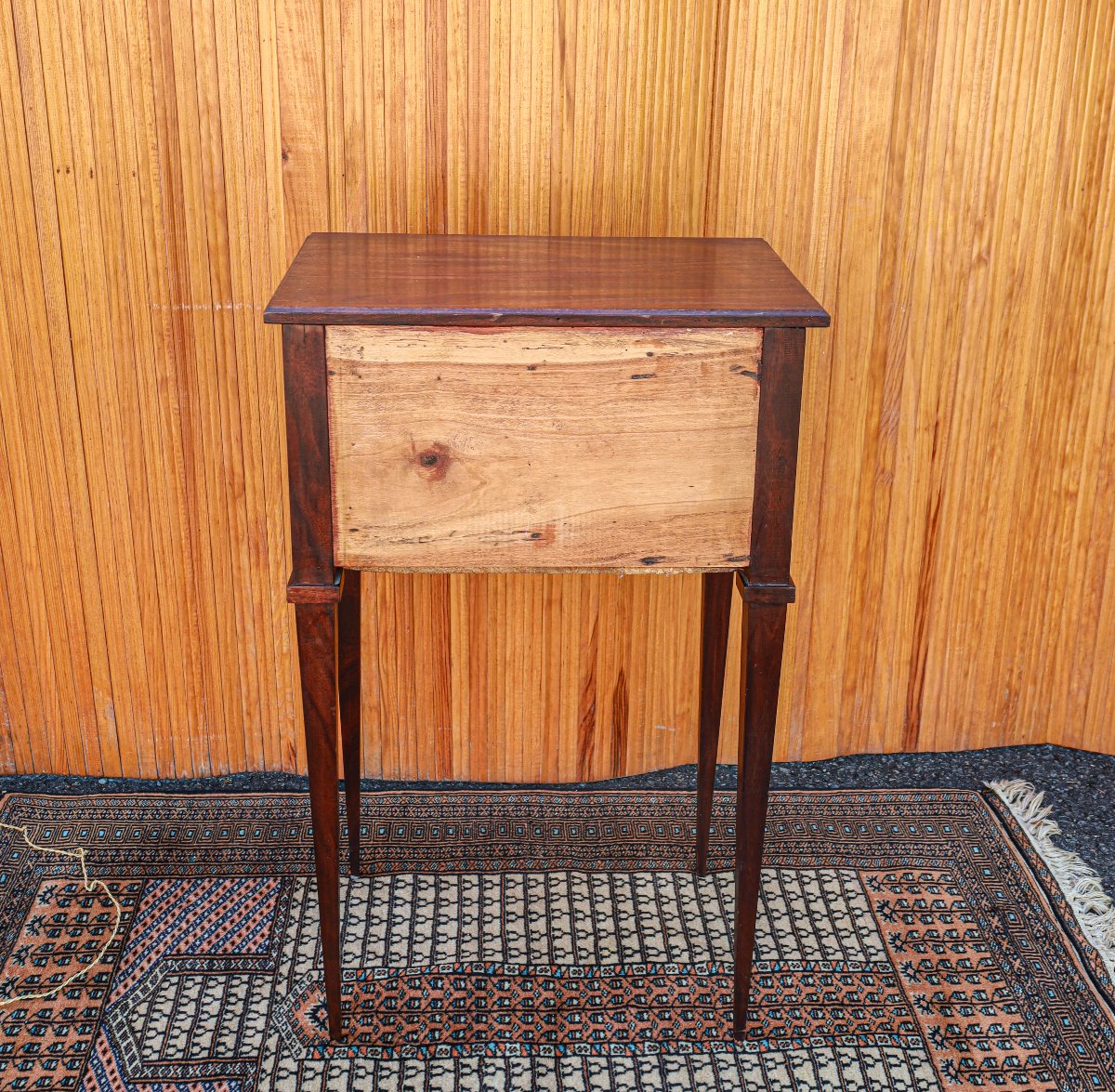 Small Louis XVI Style Mahogany Coffee Table Or Bedside Table-photo-6