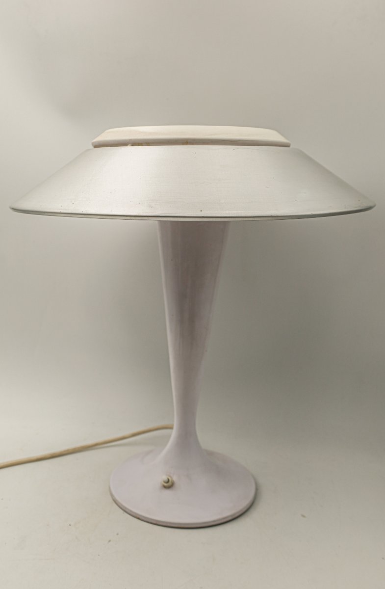 Lampe de bureau champignon pied tulipe design 70 Space Age vintage -photo-3