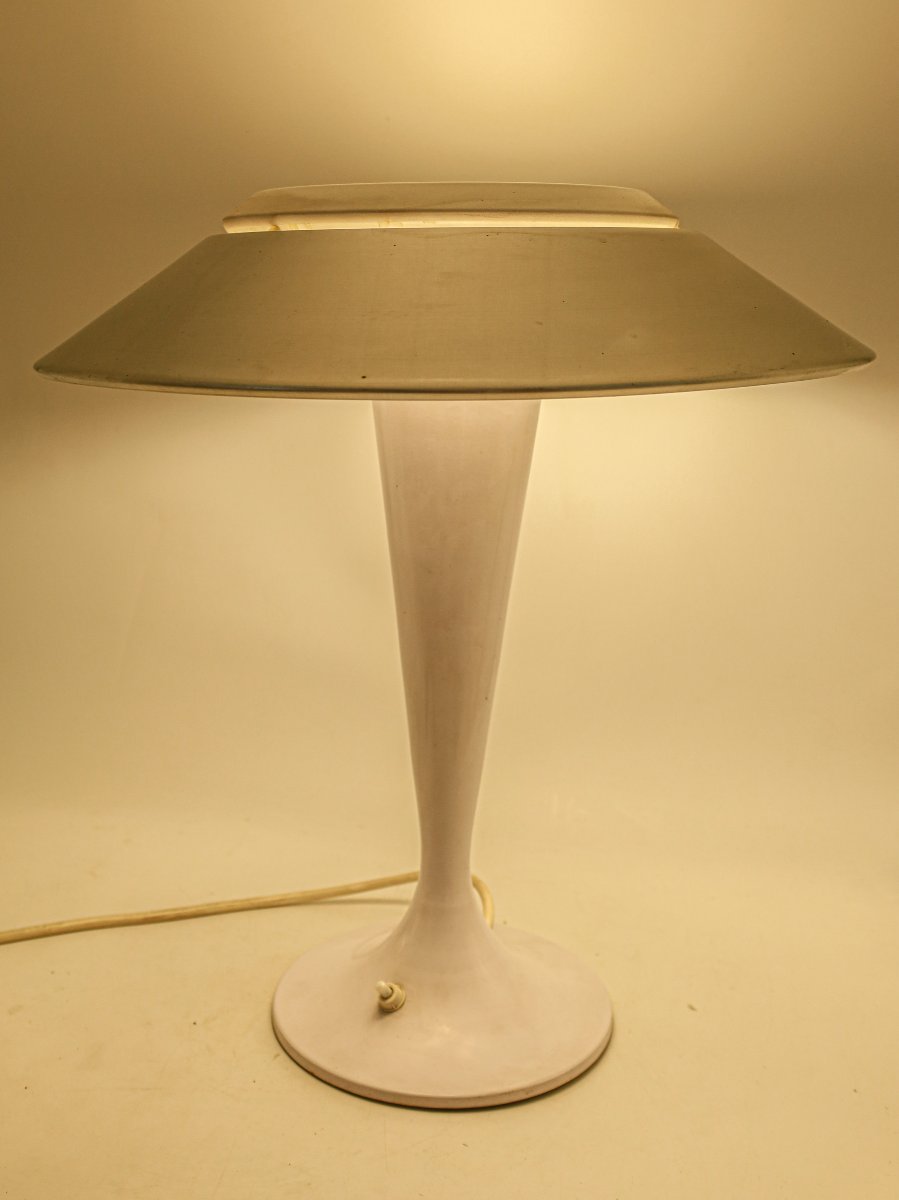 Lampe de bureau champignon pied tulipe design 70 Space Age vintage -photo-4