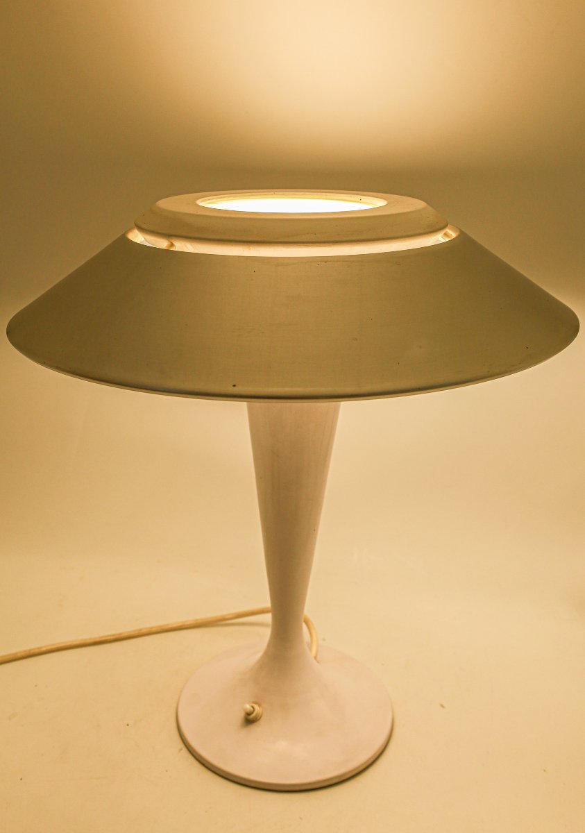 Lampe de bureau champignon pied tulipe design 70 Space Age vintage 