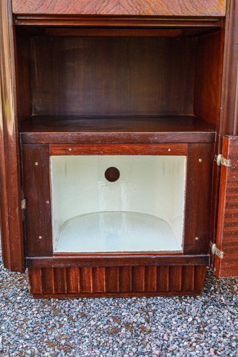 Pair Of Art Deco Mahogany And Walnut Side Tables By Christian Krass-photo-4