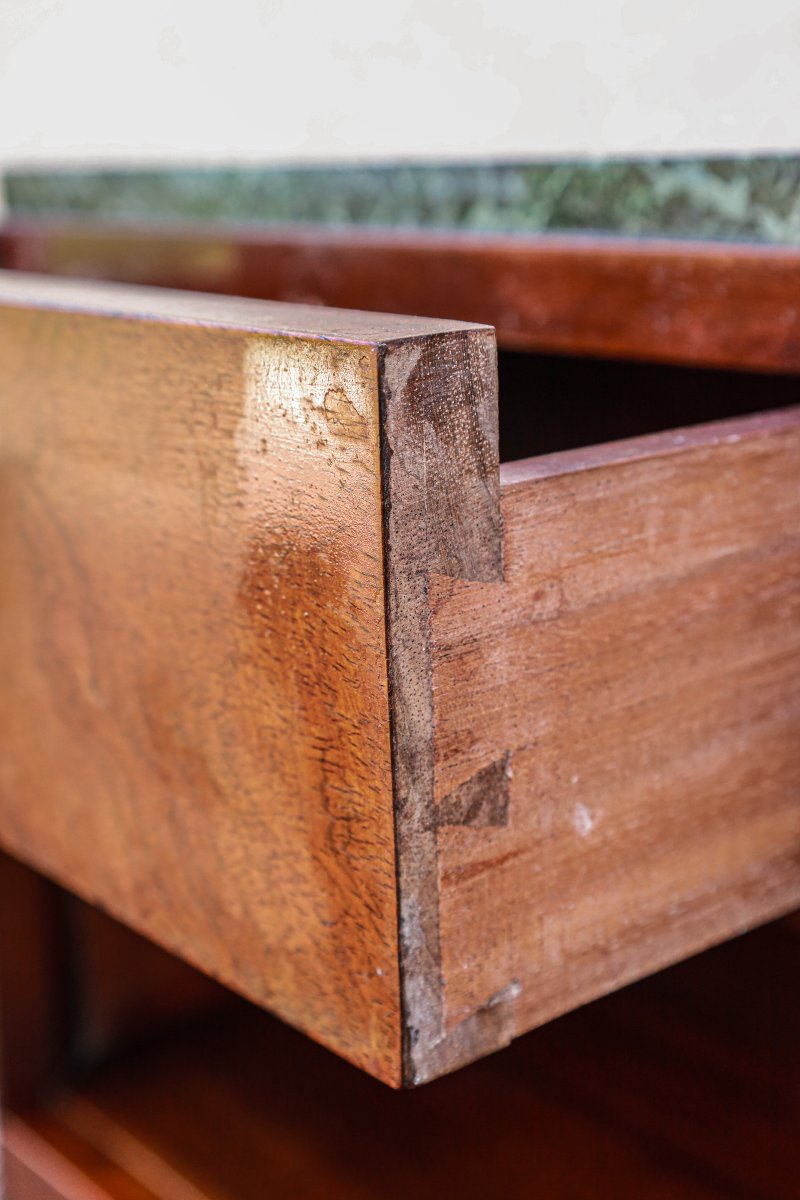 Pair Of Art Deco Mahogany And Walnut Side Tables By Christian Krass-photo-6