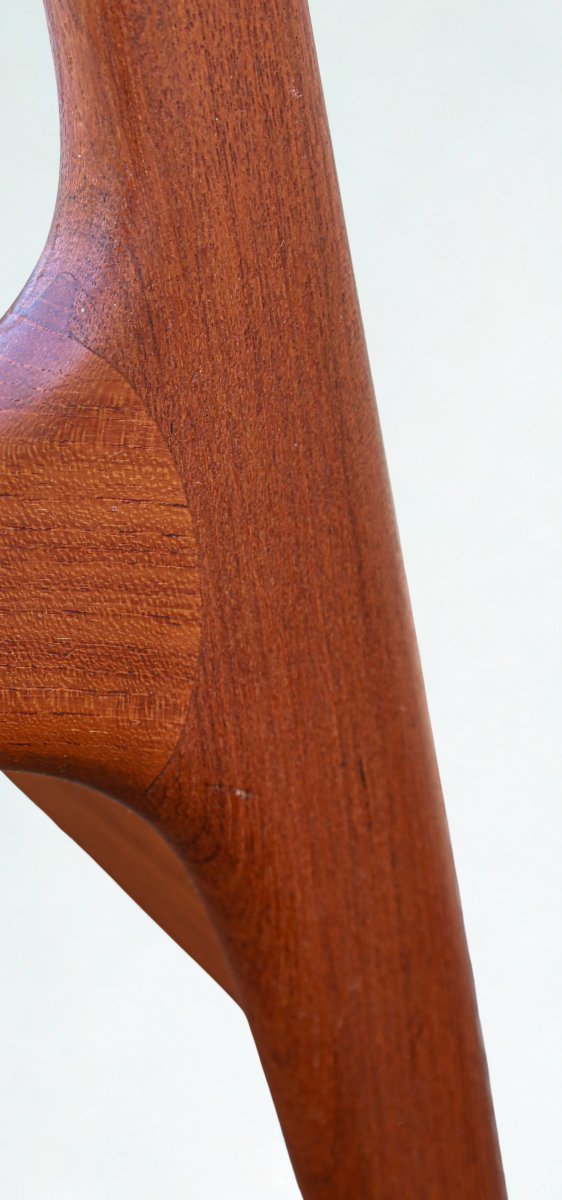 Série de 4 chaises en teck design scandinave Samcom B Johannes Andersen maison Bramin vintage-photo-1