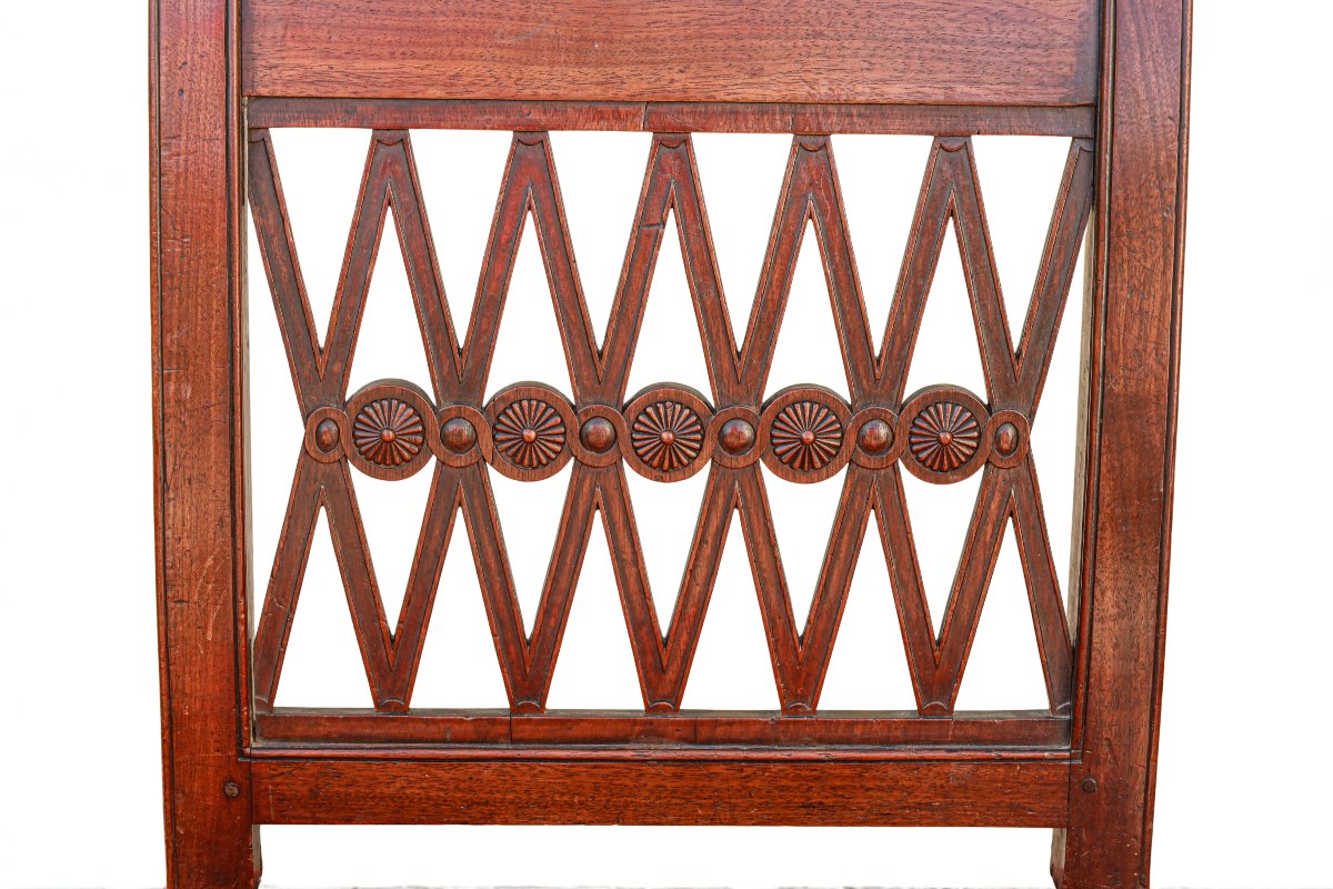 série de 4 chaises en acajou d'époque Directoire  19ème siècle attribuées à Jacob-photo-2