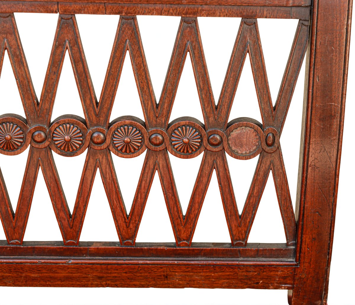 série de 4 chaises en acajou d'époque Directoire  19ème siècle attribuées à Jacob-photo-4