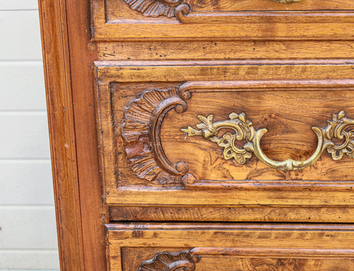 Petite commode d'entre deux époque 18ème siècle Régence noyer-photo-4
