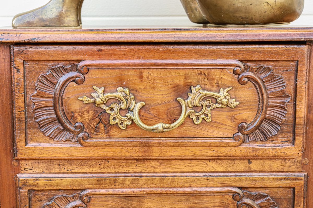 Petite commode d'entre deux époque 18ème siècle Régence noyer-photo-5