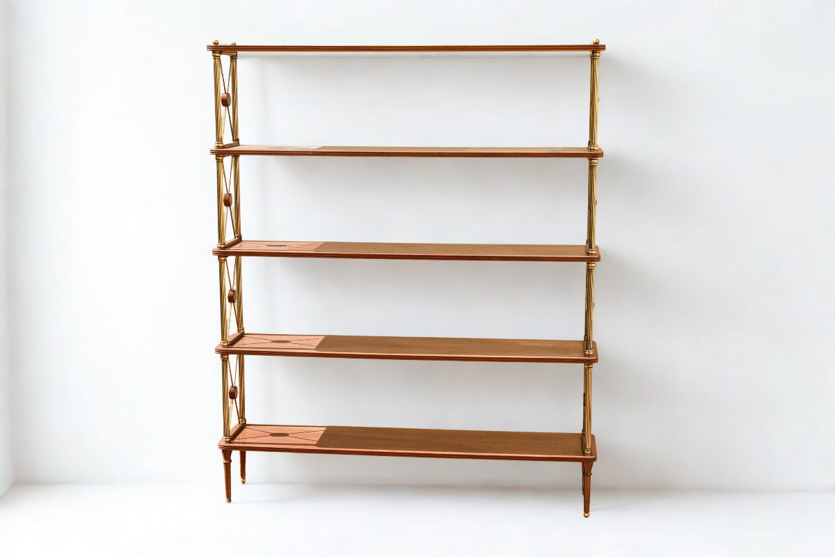 Neoclassical Bookshelf From The 1960s And 1970s, Vintage Jansen Piece-photo-2