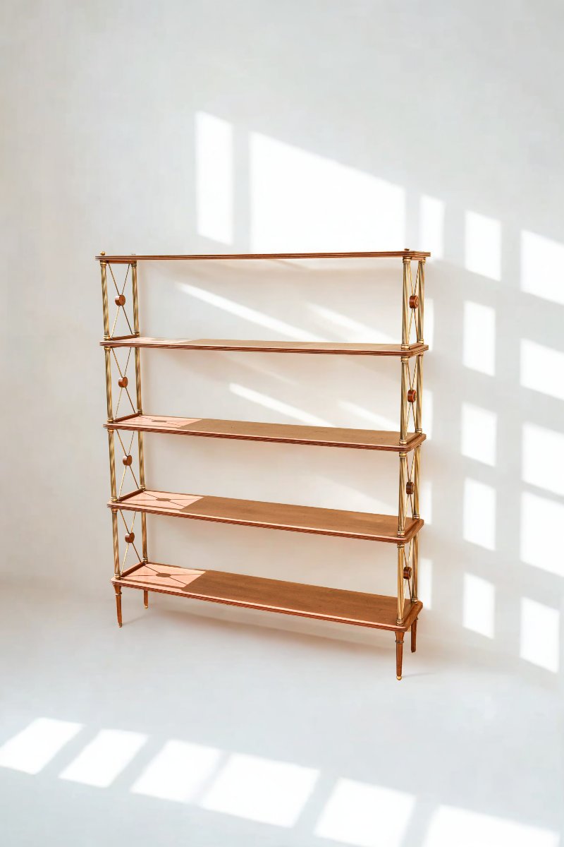 Neoclassical Bookshelf From The 1960s And 1970s, Vintage Jansen Piece