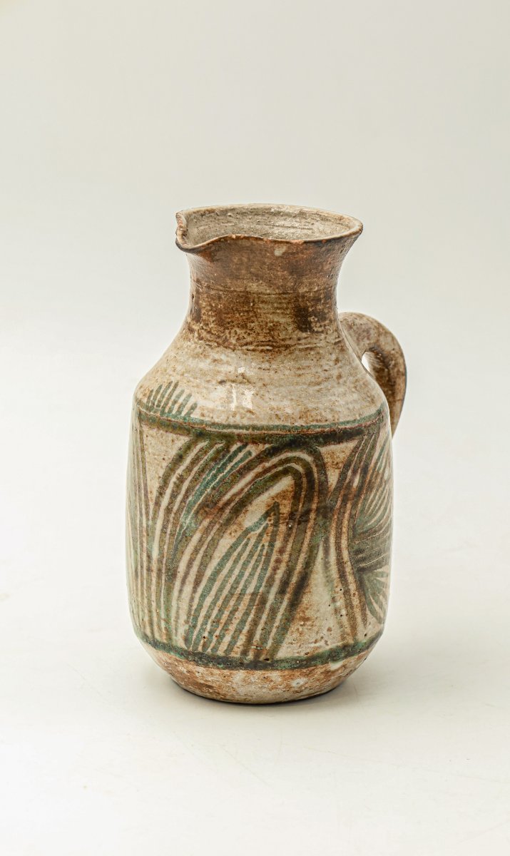 Glazed Ceramic Pitcher By Jean Derval (1925–2010) -photo-1