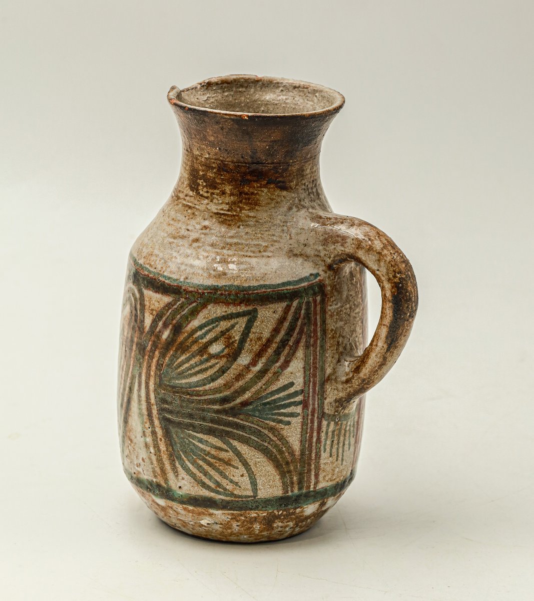 Glazed Ceramic Pitcher By Jean Derval (1925–2010) -photo-2