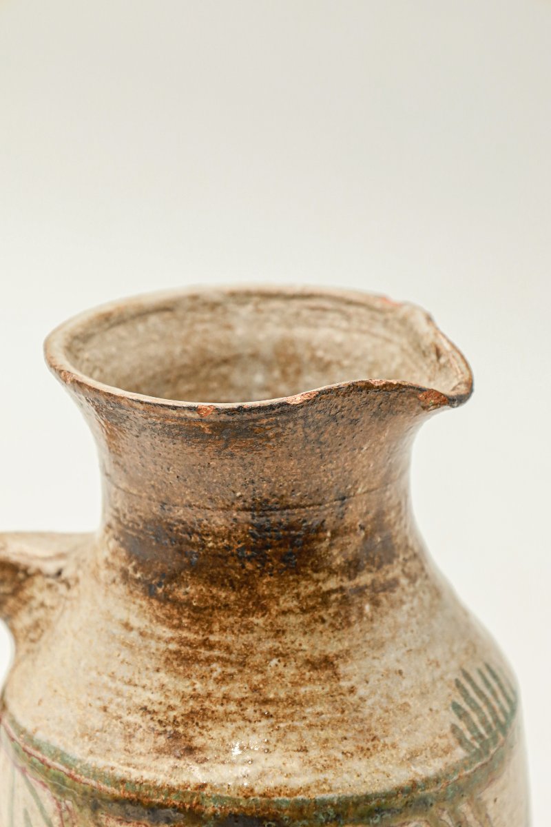 Glazed Ceramic Pitcher By Jean Derval (1925–2010) -photo-3