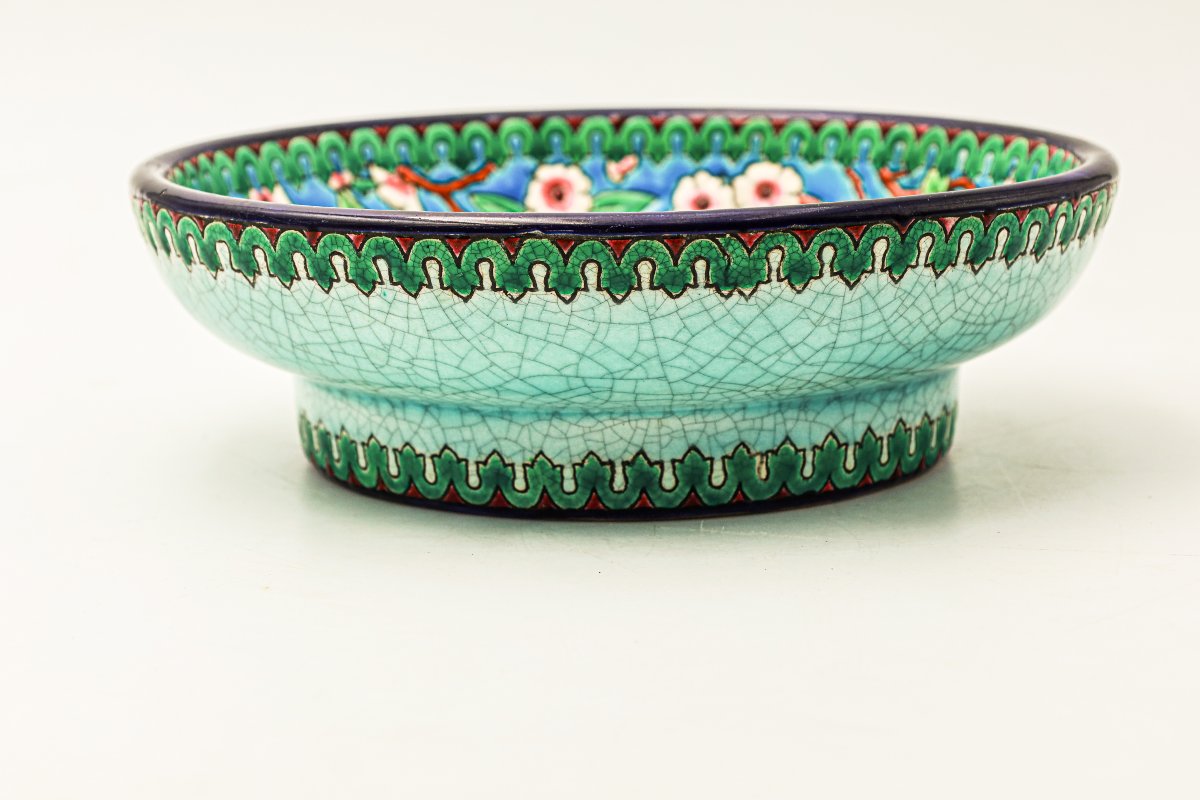 Art Deco Longwy Enamel Cup -photo-3